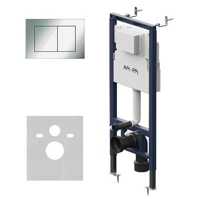 Инсталляция для подвесного унитаза AM.PM MasterFit I012713.0251 с механ. клавишей S, хром