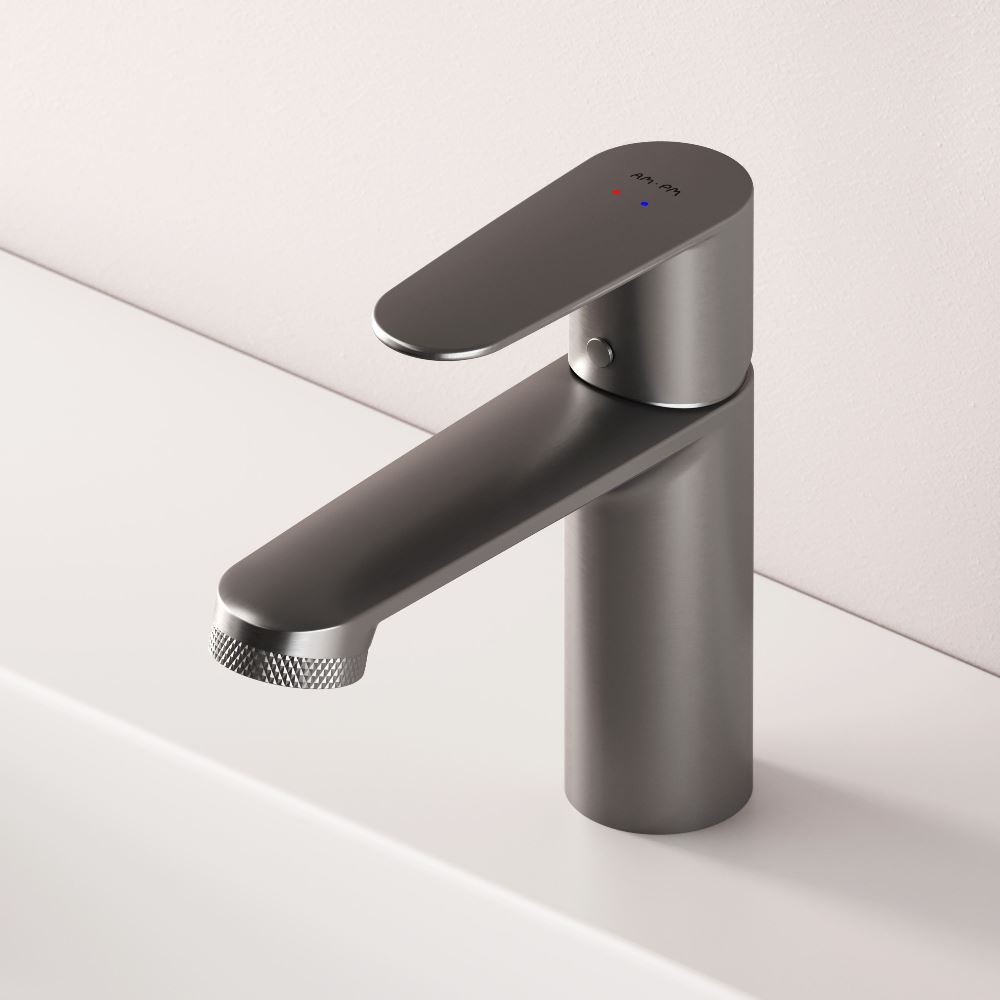 Смеситель для раковины (умывальника) AM.PM Above F9X02255 оружейная сталь