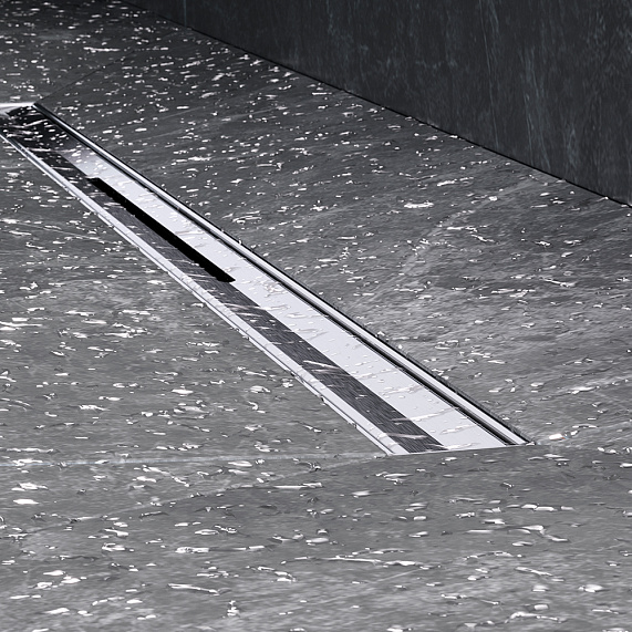 Душевой трап (лоток) 60 AM.PM MasterFlow Slim W01SC-S11-060-05SB комбинированный затвор со стальной матовой решеткой-6