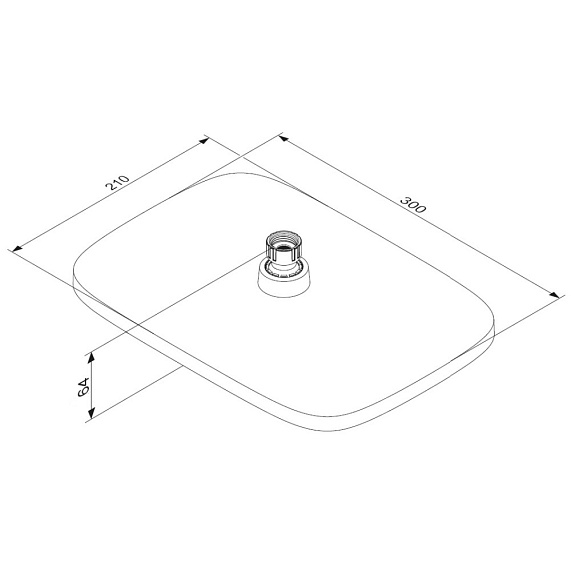 Тропический душ (лейка) Damixa Gala 953050300 черный-2