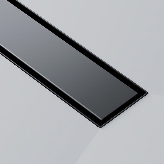 Душевой трап (лоток) 70 AM.PM MasterFlow W01SC-U11-070-04BM комбинированный затвор с черной матовой решеткой под плитку-19