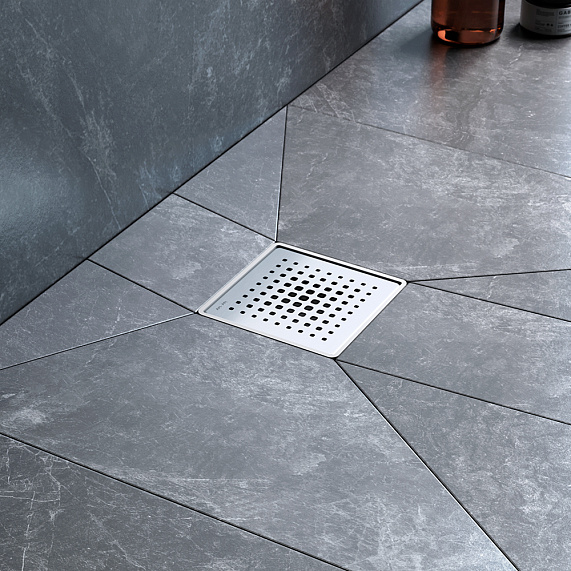 Душевой трап 10x10 AM.PM MasterFlow W01BD-P11-010-01SB комбинированный затвор со стальной матовой решеткой-4