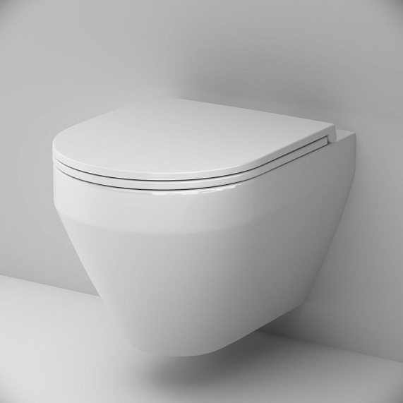 Унитаз подвесной AM.PM Spirit V2.0 C701900SC безободковый с сиденьем микролифт, белый-3