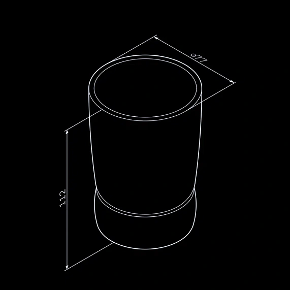 Стакан для зубных щеток AM.PM Sensation A3031300 стеклянный, отдельностоящий, хром-7