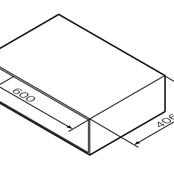Полка модульная открытая 60 AM.PM Gem M90OHX0600NF орех-2