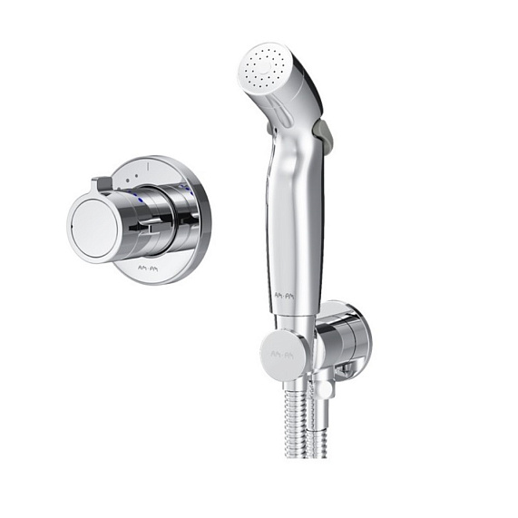 Гигиенический душ со смесителем AM.PM X-Joy F0H85A400 хром встраиваемый, термостат, шланг 1200, держатель-3