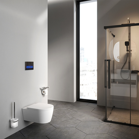 Унитаз подвесной AM.PM Func C8F1701MWSC (глубина 54 см) безободковый с сиденьем микролифт, белый матовый-2