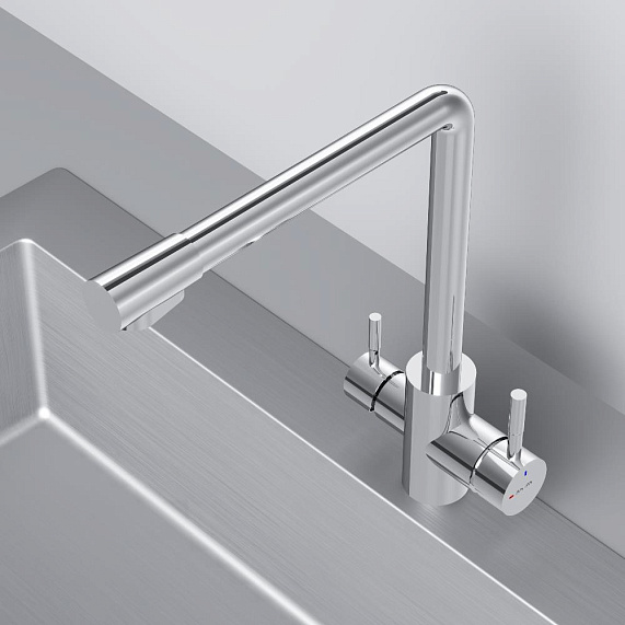 Смеситель для кухни AM.PM X-Joy S F85B05700 высокий, с каналом питьевой воды, хром-8