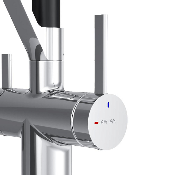 Смеситель для кухни AM.PM Func F8F07802 высокий, хром, с каналом для питьевой воды и гибким черным изливом-10