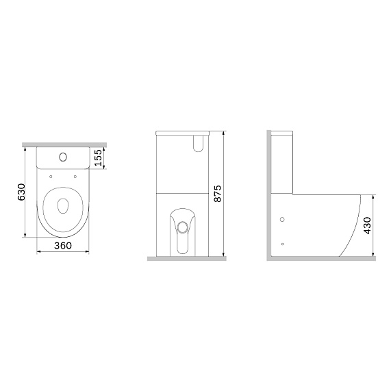 Унитаз-компакт напольный AM.PM Like C808600SC безободковый с сиденьем микролифт, белый-10