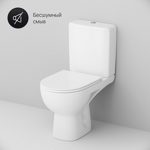 Унитаз напольный AM.PM Gem C908607SC с сиденьем микролифт, белый-6