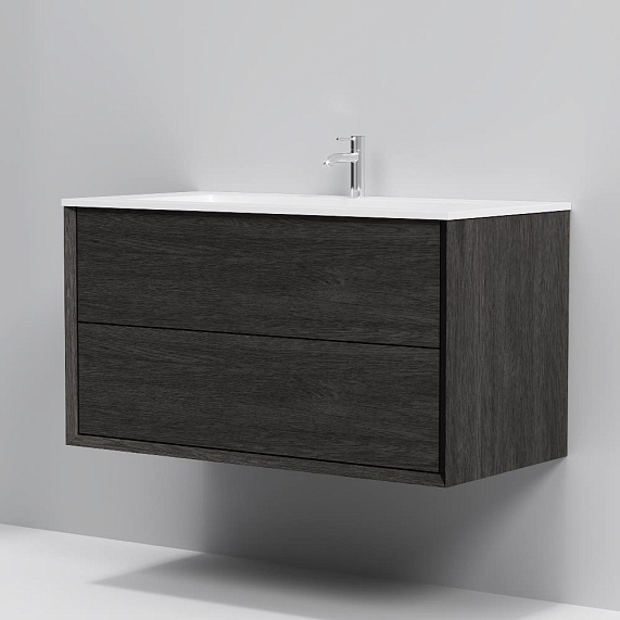 Тумба с раковиной 100 AM.PM Libre M60-FHX1002OF-WPC100SWM подвесная под дерево-7