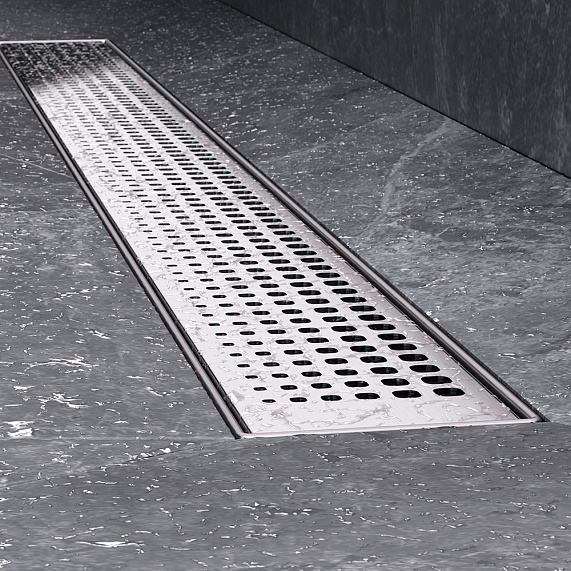 Душевой трап (лоток) 80 AM.PM MasterFlow W01SC-P11-080-01SB комбинированный затвор со стальной матовой решеткой-6