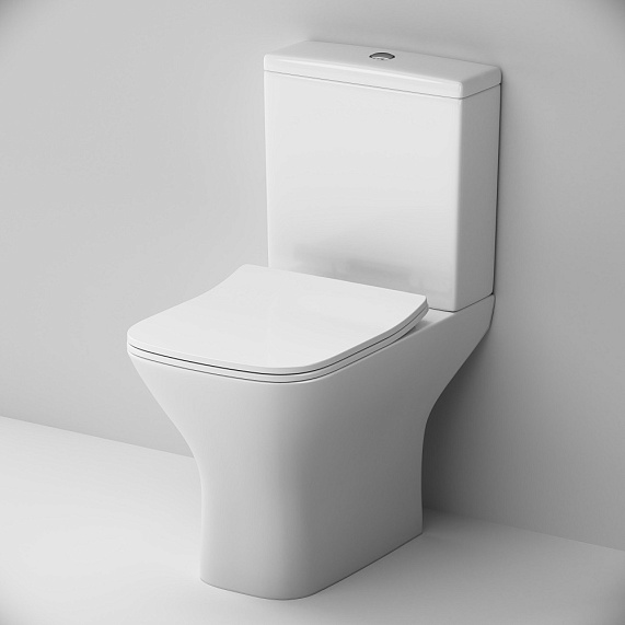 Унитаз напольный AM.PM Gem C908601SC безободковый с сиденьем микролифт, белый-3