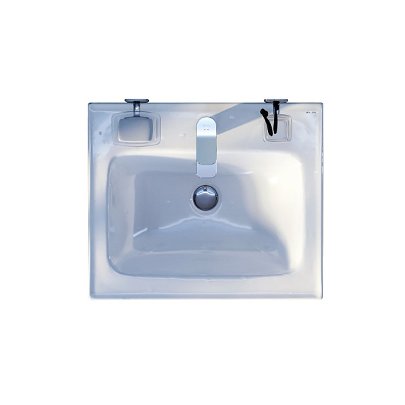 Тумба с раковиной 55 AM.PM X-Joy M85AFSX0552WG напольная на ножках белый глянец-1