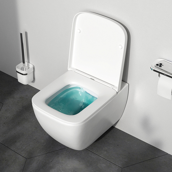 Унитаз подвесной AM.PM Gem C901701SC безободковый с сиденьем микролифт, белый-10