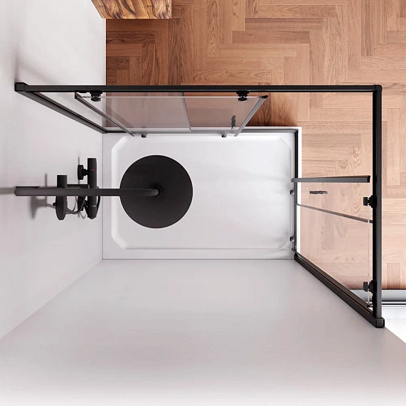 Душевое ограждение без поддона 120х80 AM.PM Gem W90G-404-120280-BT профиль черный матовый-2