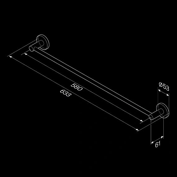 Вешалка для полотенец AM.PM X-Joy A85A346422 черная-7