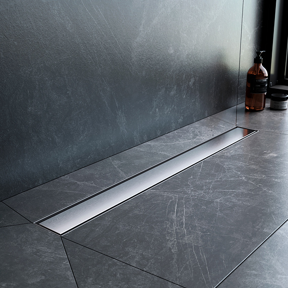 Душевой трап (лоток) 70 AM.PM MasterFlow W01SC-U11-070-04SB комбинированный затвор со стальной матовой решеткой под плитку-7