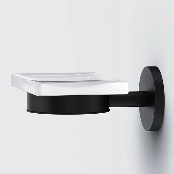 Мыльница стеклянная настенная AM.PM X-Joy A85A34222 черная-2