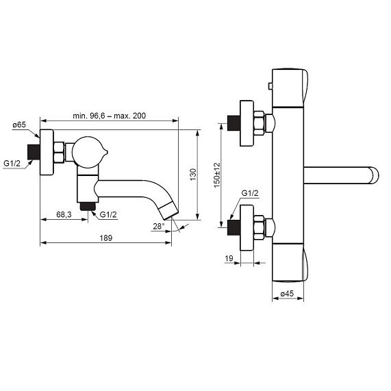 Смеситель для ванны и душа Damixa Scandinavian Pure 363000300 с термостатом-4
