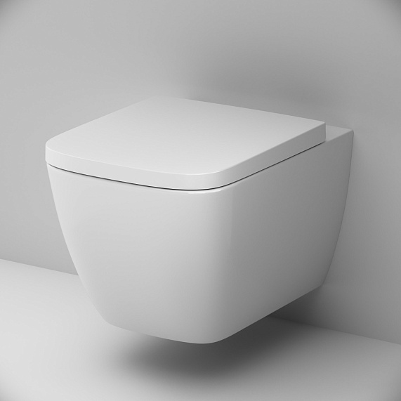 Унитаз подвесной AM.PM Gem C901901SC безободковый с сиденьем микролифт, белый-3