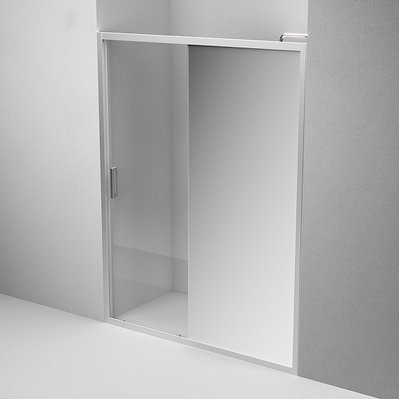 Душевая перегородка с дверью 150x195 AM.PM Gem W90G-150-1-195MMir зеркальное стекло, профиль серебристый-3