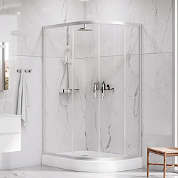 Душевое ограждение без поддона 120х80 AM.PM Bliss L W53G-302U120MT64 профиль серебристый