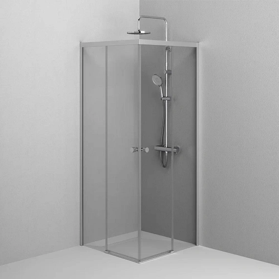 Душевое ограждение без поддона 80x80 AM.PM X-Joy W94G-403-8080-MT1K профиль серебристый-3