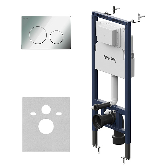 Инсталляция для подвесного унитаза AM.PM MasterFit I012713.0151 с механ. клавишей L, хром