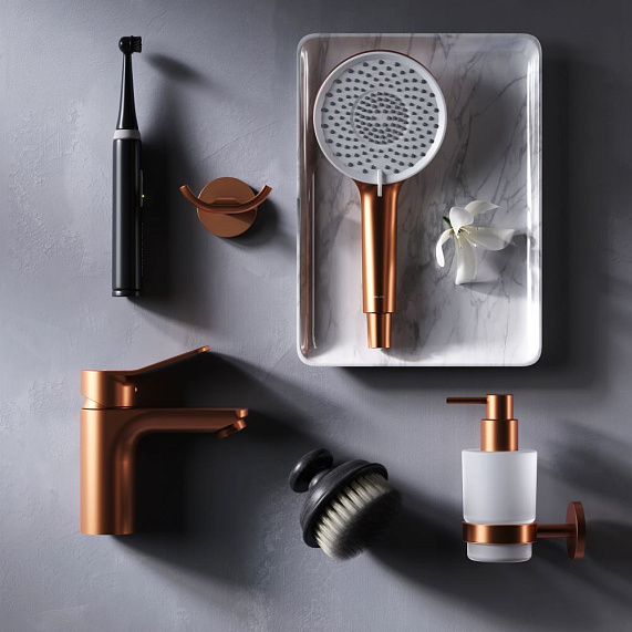 Смеситель для раковины (умывальника) AM.PM X-Joy F85A02144 розовое золото-2