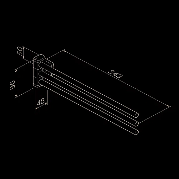 Вешалка для полотенец AM.PM Gem A9032700 поворотная тройная хром-7