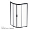 Душевое ограждение без поддона 100x100 AM.PM Gem W90G-401-100BT профиль черный матовый