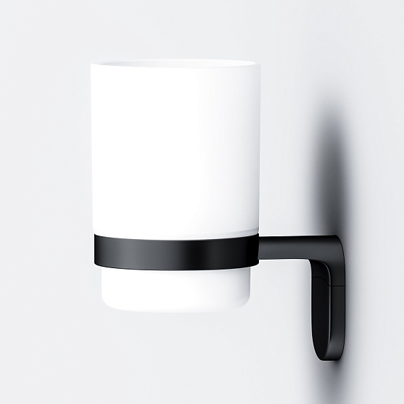 Стакан для зубных щеток настенный AM.PM X-Joy A8434322 стеклянный, черный-3