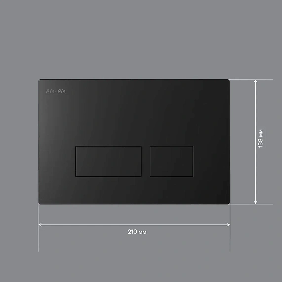 Клавиша смыва для инсталляции AM.PM Pro S I047038 пневматическая черная матовая-4