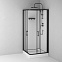 Душевая кабина 90x90 AM.PM Above W9XC-403-9090BT профиль черный матовый, низкий поддон