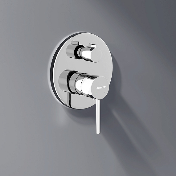 Встраиваемая душевая система Damixa Scandinavian Pure 936540000 хром: тропический верхний душ, ручной душ, излив-3