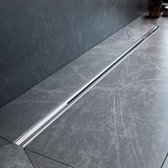 Душевой трап (лоток) 100 AM.PM MasterFlow Slim W01SC-S11-100-05SB комбинированный затвор со стальной матовой решеткой-4