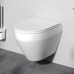 Унитаз подвесной AM.PM Spirit V2.0 C701700SC безободковый с сиденьем микролифт, белый