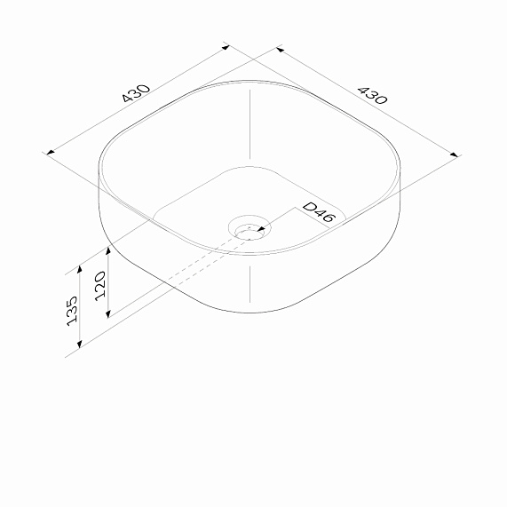 Раковина накладная 43 AM.PM Func M8FWCC30430WG белая-6
