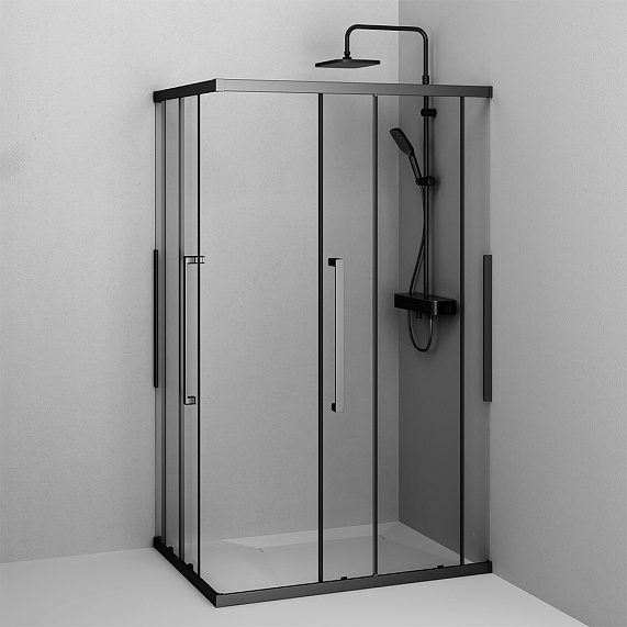 Душевое ограждение без поддона 80х120 AM.PM Func W84G-403-12080-BT профиль черный матовый-3
