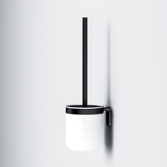 Ершик для унитаза AM.PM X-Joy A8433322 со стеклянной настенной подставкой, черный-3