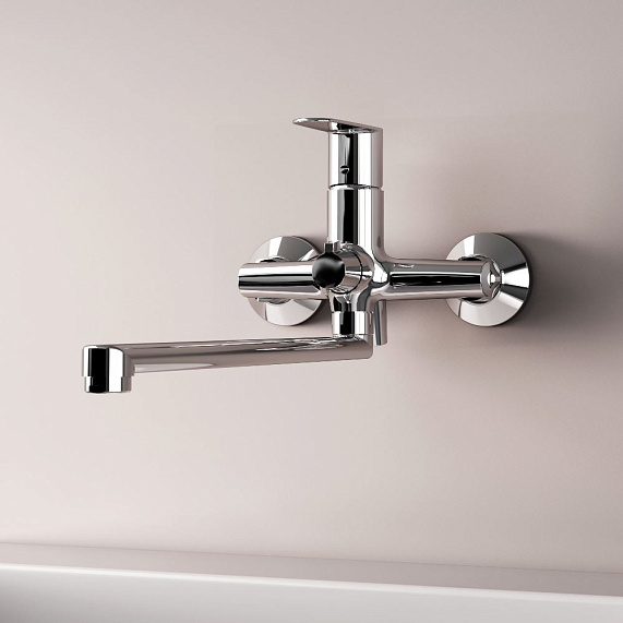 Смеситель для ванны и душа AM.PM Above F9X90200 длинный излив, хром-3