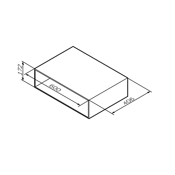 Полка модульная открытая 60 AM.PM Gem M90OHX0600WG белый лак-3