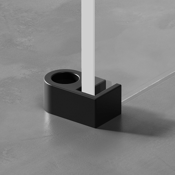 Душевая перегородка 110x195 AM.PM X-Joy W94WI-110-F1-BTE прозрачное стекло, профиль черный матовый-4