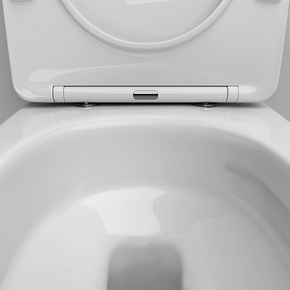 Унитаз подвесной AM.PM Like C801901SC торнадо безободковый с сиденьем микролифт, белый-3