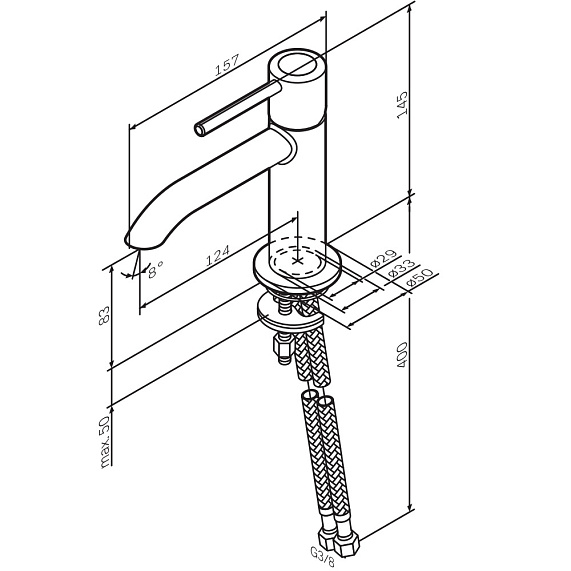 Смеситель для раковины (умывальника) AM.PM Libre F6002122 черный-13
