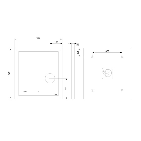 Мебель для ванной 60 AM.PM Gem подвесная, графит подвесная-8