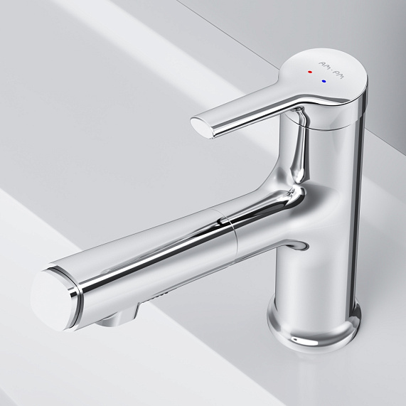 Смеситель для раковины (умывальника) AM.PM X-Joy S F85B02900 с выдвижным изливом, хром-2