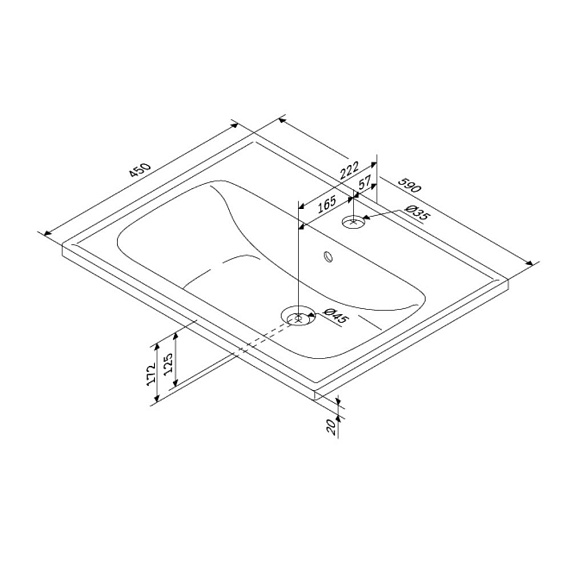 Тумба с раковиной 60 AM.PM X-Joy M85AFHX0602WG подвесная белый глянец-1